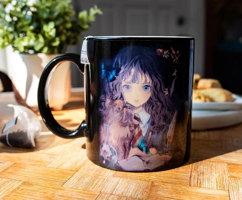 Miniatura 6 de Taza de cerámica estilo anime de Harry Potter y Hermione Granger Taza de café grande para té, expreso, cacao Capacidad para 20 onzas