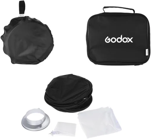 Miniatura 4 de Godox Kit de difusor portátil plegable de 32 x 32 pulgadas / 31.5x31.5 in con anillo de velocidad de montaje Bowens y estuche de transporte