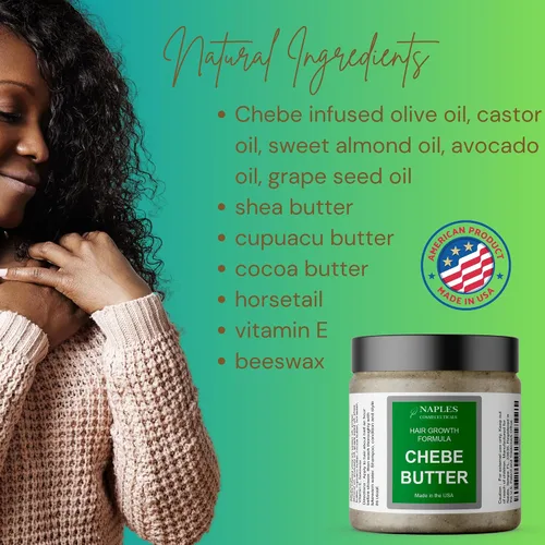 Miniatura 5 de Chebe - Mantequilla para el cabello con polvo Chebe acondicionador para el crecimiento del cabello, suero natural, fortalecimiento para todo