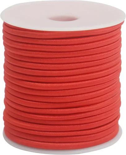 Miniatura 19 de Cuerdas elásticas de colores de 0.118 in 1/8 pulgadas 210 pies, cuerda elástica redonda pesada para cuentas de poni, pulseras de cuentas de silcona