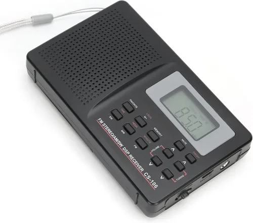 Miniatura 8 de Radio portátil AM FM SW, mini FM AM SW MW receptor Vintage Pocket Radio, CS 106 Radio de banda completa con auriculares para regalos Familia