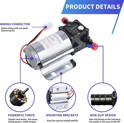 Miniatura 4 de Kits de bomba de transferencia de combustible, bombas de transferencia de combustible eléctricas de 12 voltios, bombas autocebantes de alta