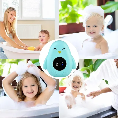 Miniatura 3 de Termómetro de baño para bebés, medidor de agua, medidor de dibujos animados, termómetro electrónico de bañera, monitor de temperatura flotante