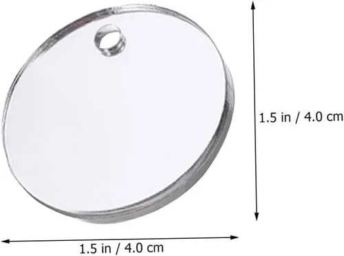 Miniatura 4 de Espejo flotante de pecera Betta con espejo acrílico y cuerda para ejercicio Betta y decoración de acuario pequeño, 1.57 x 1.57 x 0.19 pulgadas