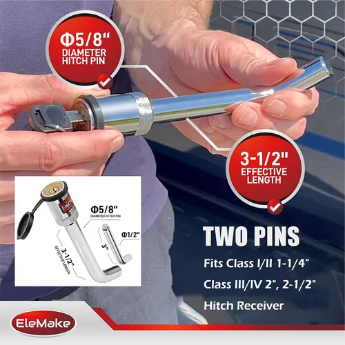 Miniatura 6 de MINGSUO - Cerradura de enganche para remolque de 5/8 pulgadas 1/2