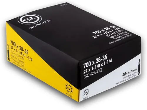 Miniatura 3 de 1 paquete o 2 unidades – tubo de bicicleta, válvula Presta 700c x 28-35, (27x1-1/8 a 1-1/4), válvula Presta de 1.890 in, tubo interior de bicicleta