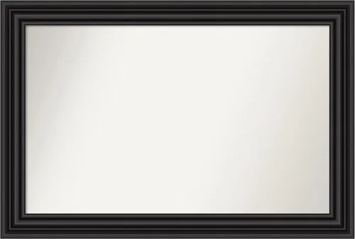 Miniatura 532 de Amanti Art Espejo personalizado, espejo de baño negro puente, espejo de pared o espejo de tocador de baño sobre el fregadero (26 x 26 pulgadas)