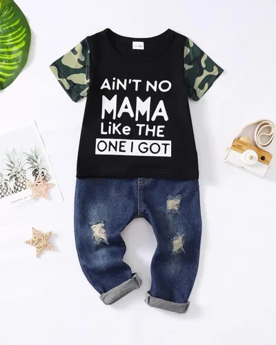 Miniatura 120 de Renotemy Ropa de bebé para niño, trajes de mezclilla, sudadera con capucha para bebés, pantalones de mezclilla, ropa para niños pequeños