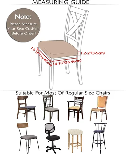 Miniatura 6 de Fundas elásticas para sillas de comedor, fundas protectoras extraíbles para sillas de cocina, fundas protectoras para comedor, hotel Gris y verde