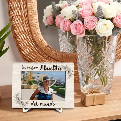 Miniatura 5 de Marco de fotos de 4 x 6 pulgadas, La Mejor Abuelita Del Mundo, regalos para la mejor abuela española, abuela, abuela, marcos de fotos