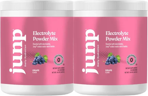 Miniatura 19 de JUNP Polvo de electrolitos sin azúcar ni carbohidratos – Mezcla de bebida de electrolitos Keto de uva madura en vid - Polvo de electrolitos