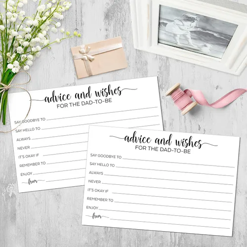 Miniatura 3 de 321Done Consejos para el futuro papá, fabricado en Estados Unidos, 4 x 6, color blanco, tarjetas de consejos para el nuevo papá, nuevos padres