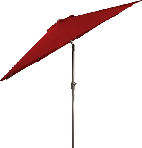 Miniatura 5 de Northlight Sombrilla de mercado para patio al aire libre de 9 pies con manivela e inclinación, color rojo