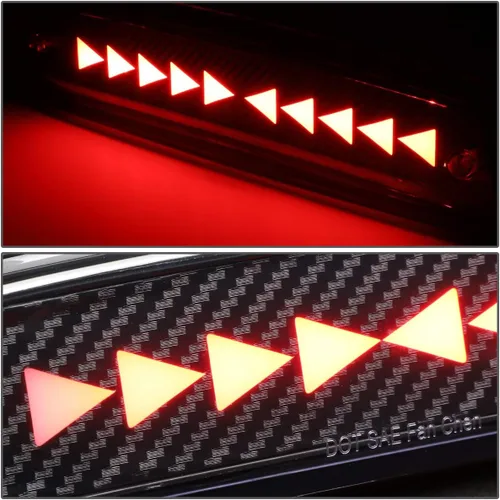 Miniatura 3 de DNA MOTORING 3BL-DRAM09-3D-T4-LED-BK Línea de punta de flecha de carcasa negra 3D LED de montaje alto 3ª tercera luz de freno