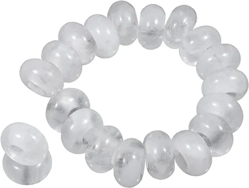 Miniatura 21 de TUMBEELLUWA Cuentas de piedras preciosas naturales para hacer joyas, cuentas redondas con orificio grande sueltas, paquete de 15, jade amarillo