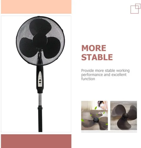 Miniatura 6 de DOITOOL Repuesto de cuchilla de ventilador de plástico de 16 pulgadas con cubierta de tuerca, 3 hojas universales para ventiladores de pie, pedestal