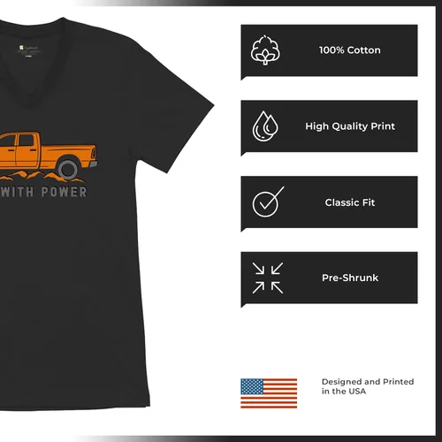 Miniatura 80 de Tee Hunt Camisetas gráficas y camisetas sin mangas para hombre Roll with Power Pickup Truck