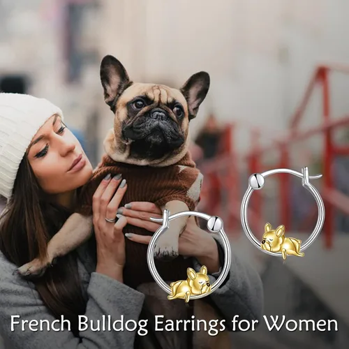 Miniatura 49 de VONALA Bonitos aretes de aro de plata de ley 925, regalos de cumpleaños para mujer