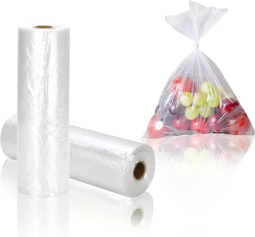Miniatura 10 de OausTect Rollo de bolsa de plástico de 12 x 16 pulgadas, bolsas de almacenamiento de alimentos transparentes para frutas y verduras, 350 10 rollos