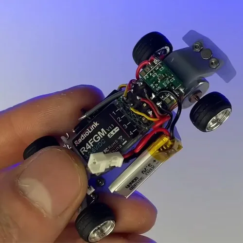 Miniatura 5 de Radiolink Receptores RC 2.4Ghz R4FGM V2.3 2pcs 4 canales Gyro integrado, receptor de tamaño mini para coche a escala 1:28, funciona para control