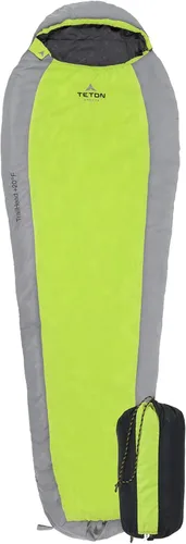 Miniatura 9 de Saco de Dormir Teton 20F y 5F; Saco de Dormir Ultraligero y Cálido para Momia para Adultos y Niños, Acampada, Mochilero, Senderismo Rojo doble