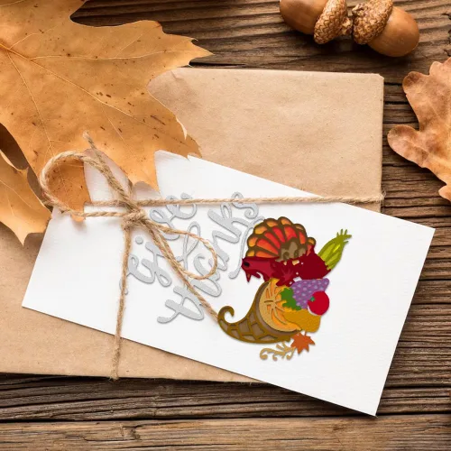 Miniatura 5 de Troqueles de corte de metal de Acción de Gracias para hacer tarjetas, otoño, dar gracias, palabras, frutas, fondo, plantilla, herramienta para Dar