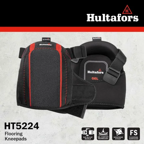 Miniatura 5 de Hultafors Work Gear HT5224 Rodilleras de gel para el trabajo, con cojín de gel grueso en capas, carcasa exterior de PVC resistente, cómoda correa