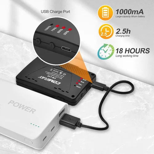 Miniatura 5 de Commlite CM-L50 - Luz LED de video para cámara, 50 LED 5700-6000 K, regulable, mini panel de luz para smartphones y cámaras, apto para Canon, Sony