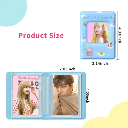 Miniatura 5 de Carpeta Kpop de 3 pulgadas, mini álbum de fotos, carpeta de tarjetas fotográficas Kpop, soporte cuadrado hueco para tarjetas de fotos, álbum Kpop 40