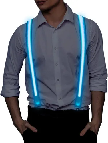 Corbatas iluminadas, corbatines y tirantes LED, suministros de fiesta que brillan en la oscuridad, ajustables para mujeres y hombres