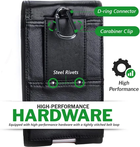 Miniatura 5 de Funda de cuero para caminar al aire libre para iPhone 17 Pro Max 16 Plus 15 Plus Samsung Galaxy S25 Ultra A15, funda para cinturón con clip
