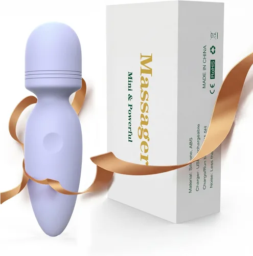 Fuwyiy Mini herramientas de masajeador, pequeño masajeador de mano inalámbrico impermeable con 10 modos de vibración, masajeador personal de mano