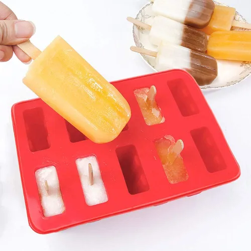 Miniatura 6 de Molde para paletas de silicona de grado alimenticio 4/10 cavidad hecha en casa molde para paletas de cocina sin BPA, congelado helado helado