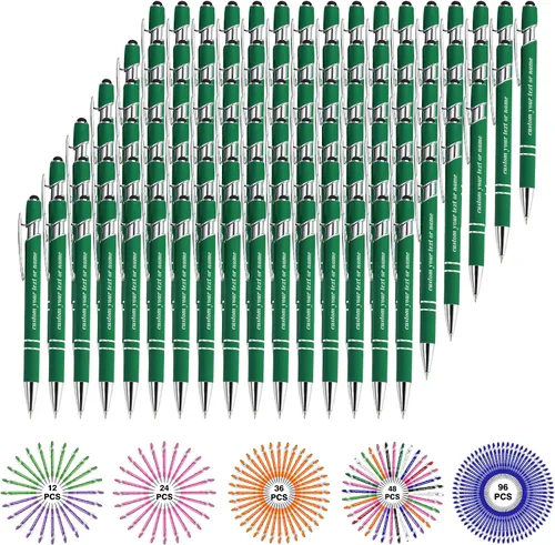 Miniatura 29 de Bolígrafos personalizados con nombre a granel, juego de bolígrafos personalizados, lápiz capacitivo grabado, logotipo, texto, regalo para negocios
