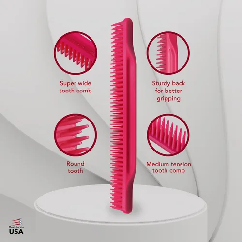 Miniatura 4 de Allegro Combs Peines de dientes anchos #70, peine de 3 filas de dientes anchos para cabello rizado, peine para cabello rizado, peine para estilistas