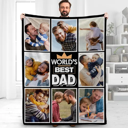 Miniatura 18 de Manta personalizada con imagen/foto – Manta de franela personalizada para mujeres y hombres – Manta personalizada para regalos de Navidad, San Solo