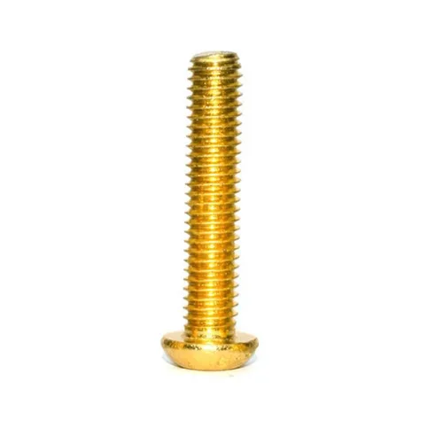Miniatura 5 de 50pcs M3 12.9 Tornillos Allen Tornillo hexagonal Cabeza de botón Tornillos Tornillos hexagonales Oro (0.315 in)