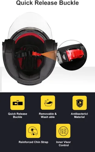 Miniatura 7 de Casco de moto abierto DOT, modelo PM-768