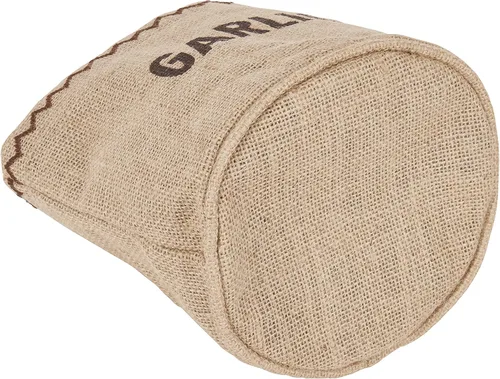 Miniatura 2 de Natural Elements KitchenCraft Bolsa de almacenamiento de ajo ecológico con cordón, yute / 100% algodón