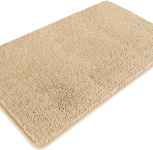 Miniatura 642 de Alfombra de baño pequeña de 12 x 18 pulgadas, lavable y absorbente, antideslizante, alfombra de baño de felpilla gruesa y suave para baño, ducha