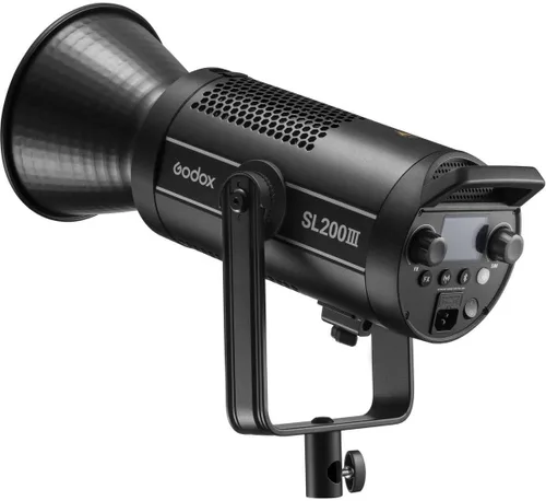 Miniatura 5 de Godox SL200III 215W 5600K Luz de video LED de luz diurna con salida de 95600 Lux y yugo giratorio en forma de U para transmisión en vivo