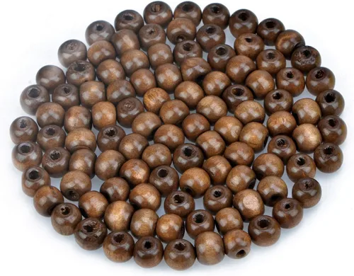 Miniatura 54 de AD Beads Cuentas de madera con espacio libre para manualidades, cuentas de madera con agujero grande surtidas para hacer collares, pulseras