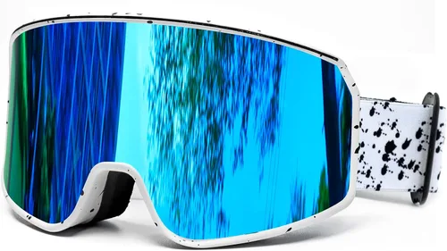 SPOSUNE Gafas de esquí sobre gafas con doble lente | Gafas de nieve antivaho anti-UV para hombres, mujeres, jóvenes, esquí, motos de nieve Lente