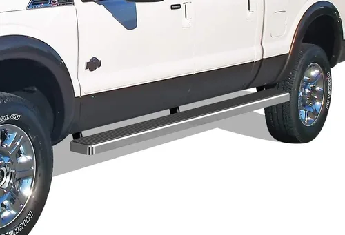 Miniatura 13 de Estribos APS 5 pulgadas negros compatibles con Ford F250 F350 Super Duty 1999-2016 cabina doble acero inoxidable (pasos laterales barras laterales)