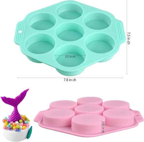 Miniatura 2 de Actvty - Moldes redondos para galletas cubiertas de chocolate, 3 moldes cilíndricos de silicona para caramelos, perfectos para reos cubiertos, hacer