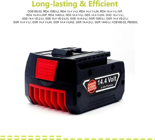 Miniatura 5 de 6000 mAh para batería Bosch de 14.4 V BAT614G BAT607G BAT614 BAT614G BAT607 batería de repuesto para herramientas eléctricas
