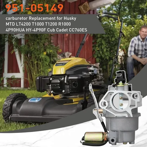 Miniatura 5 de 951-05149 Huayi 4p90f Reemplazo del carburador para Husky MTD LT4200 T1000 T1200 R1000 4P90HUA HY-4P90F Cub Cadet CC760ES 12AE76JU Equipo de césped
