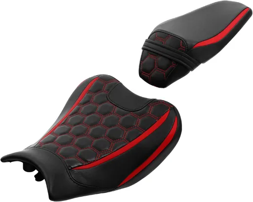 SLMOTO Cojín de asiento de motocicleta para asiento delantero y trasero, asiento de conductor y pasajero, apto para Kawasaki Z900 Z 900 2017-2023,