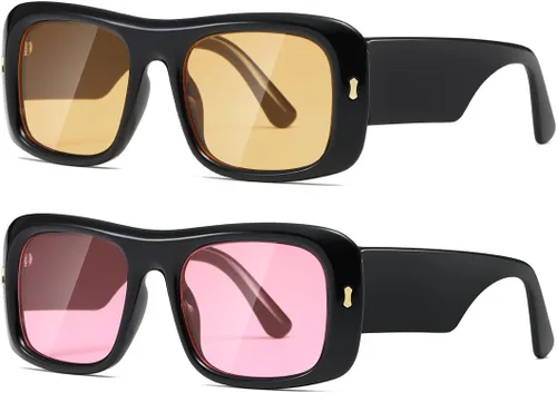 Miniatura 14 de kimorn Gafas de sol para mujeres y hombres, de moda, retro, de los años 90, vintage, Y2K, de gran tamaño, con marco cuadrado, sombras K1337