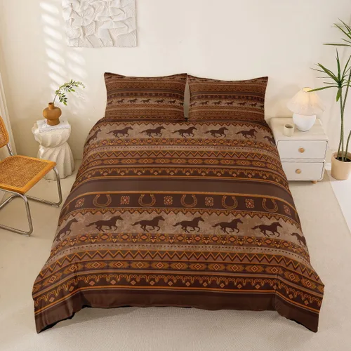 Miniatura 7 de Erosebridal Bohemian Duvet Cover Twin Country Southwestern Comforter Cover for Kids Teens Boho Aztec Arrows Diamond Bedding Set Black Gray Geometric